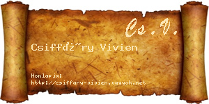 Csiffáry Vivien névjegykártya