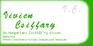 vivien csiffary business card